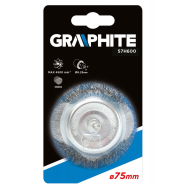 Metalinis šepetys 75mm, nerūdijanti viela (trzpień