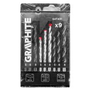 Metalo, medienos, medienos, plytų, plytų: 5, 6, 8 mm, 9 vnt. Gręžimo Antgaliukų rinkinys