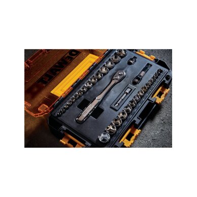 Mechanikų įrankių rinkinys 34 vnt.; 1/4" + 3/8", DeWalt DWMT45034-0 4