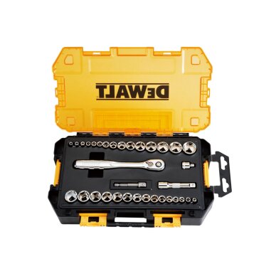 Mechanikų įrankių rinkinys 34 vnt.; 1/4" + 3/8", DeWalt DWMT45034-0 5