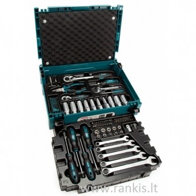 Mechaninių įrankių rinkinys Makita E-11542, 87 vnt. Mechaninių įrankių rinkinys Makita E-11542, 87 vnt.