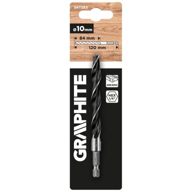 Medienos grąžtas, Hex tvirtinimo 10,0 mm 1 Medienos grąžtas, Hex tvirtinimo 10,0 mm 1