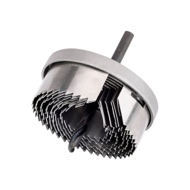 Medienos skylių pjaustyklės 26 - 63 mm, H 25 mm, nustatytas 7 vnt. 2