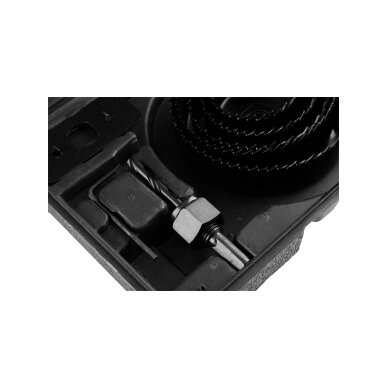 Medinių skylių pjaustyklės su adapteriu 51–102 mm, 8 dalių rinkinys 4 Medinių skylių pjaustyklės su adapteriu 51–102 mm, 8 dalių rinkinys 4