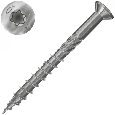 Medsraigčiai terasoms FTS-ST 5 x 60 A2, 150 vnt. Medsraigčiai terasoms FTS-ST 5 x 60 A2, 150 vnt.