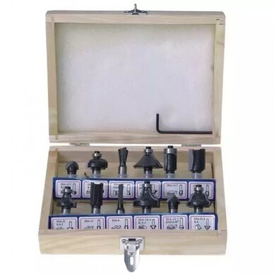 Medžio frezų rinkinys DEDRA 0780, 12vnt Medžio frezų rinkinys DEDRA 0780, 12vnt