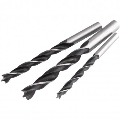 Medžio grąžtų komplektas 4-10 mm 5 viene 1 Medžio grąžtų komplektas 4-10 mm 5 viene 1