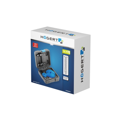 Medžio gręžimo karūnų komplektas 19-75mm 14dalių 1 Medžio gręžimo karūnų komplektas 19-75mm 14dalių 1