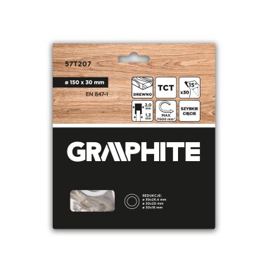 Medžio pjovimo diskas su HM antgaliais 150 x 30 mm, 30 dantų 1