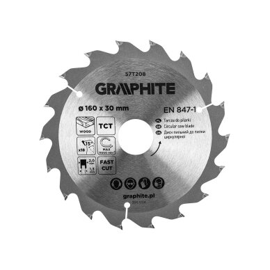 Medžio pjovimo diskas , Widia, 160 x 30 mm, 18 dantų Medžio pjovimo diskas , Widia, 160 x 30 mm, 18 dantų