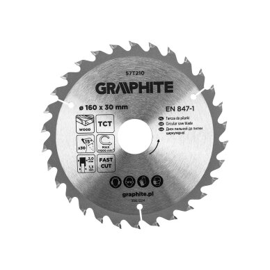 Medžio pjovimo diskas , Widia, 160 x 30 mm, 30 dantų