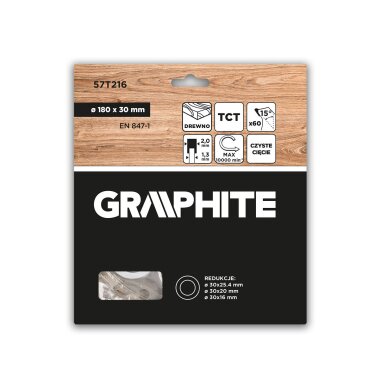 Medžio pjovimo diskas , Widia, 180 x 30 mm, 60 dantų 1