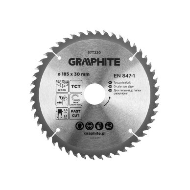 Medžio pjovimo diskas , Widia, 185 x 30 mm, 48 dantys