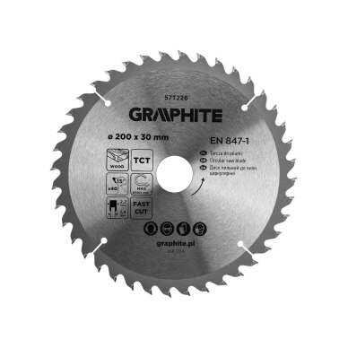 Medžio pjovimo diskas , Widia, 200 x 30 mm, 40 dantų