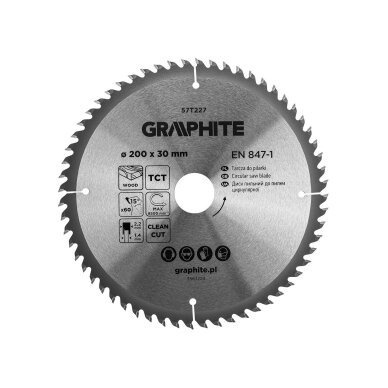 Medžio pjovimo diskas , Widia, 200 x 30 mm, 60 dantų Medžio pjovimo diskas , Widia, 200 x 30 mm, 60 dantų