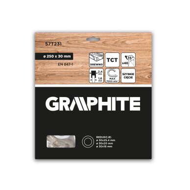 Medžio pjovimo diskas , Widia, 250 x 30 mm, 40 dantų 1