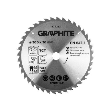 Medžio pjovimo diskas , Widia, 300 x 30 mm, 40 dantų Medžio pjovimo diskas , Widia, 300 x 30 mm, 40 dantų