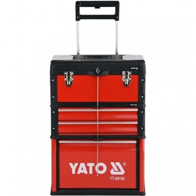 Metalinė dėžė įrankiams ant ratukų Yato YT-09104, su įrankiais, 79 vnt. 1