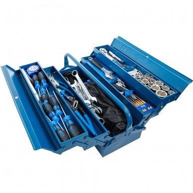 Metalinė įrankių dėžė su įrankių asortimentu | 137 vnt. (3340) 1