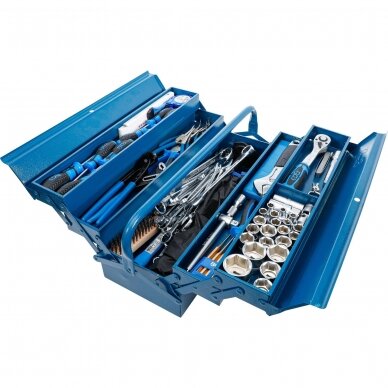 Metalinė įrankių dėžė su įrankių asortimentu | 137 vnt. (3340) 2