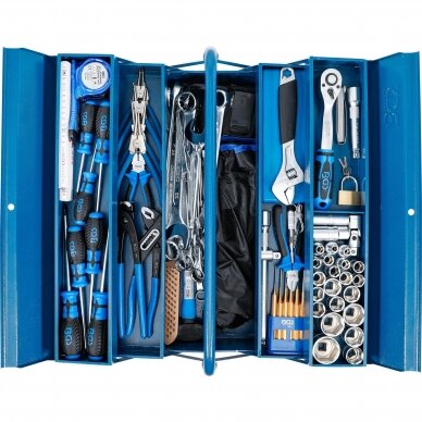 Metalinė įrankių dėžė su įrankių asortimentu | 137 vnt. (3340) 3