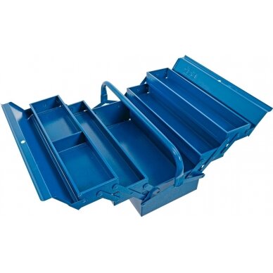 Metalinė įrankių dėžė | tuščia | 420 x 200 x 200 mm | 5 skyriai (33000) Metalinė įrankių dėžė | tuščia | 420 x 200 x 200 mm | 5 skyriai (33000)