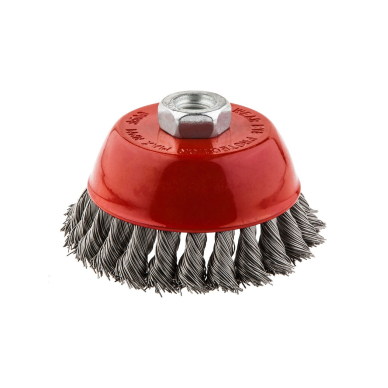 Metalinis šepetys 100 mm x M14, nerūdijanti viela Metalinis šepetys 100 mm x M14, nerūdijanti viela