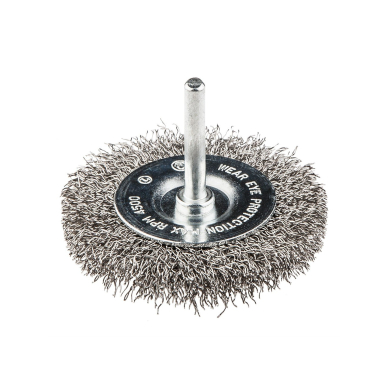 Metalinis šepetys 50mm, nerūdijanti viela (trzpień