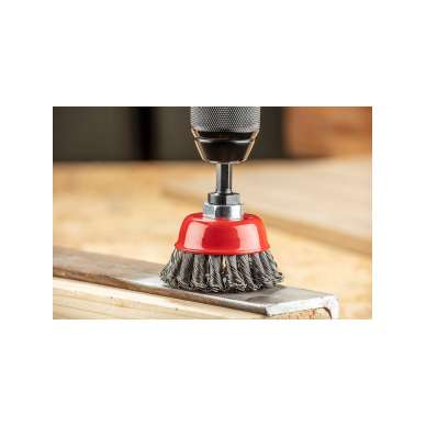 Metalinis šepetys 65 mm x M14, nerūdijanti viela 2