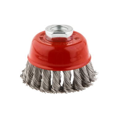 Metalinis šepetys 80 mm x M14, nerūdijanti viela