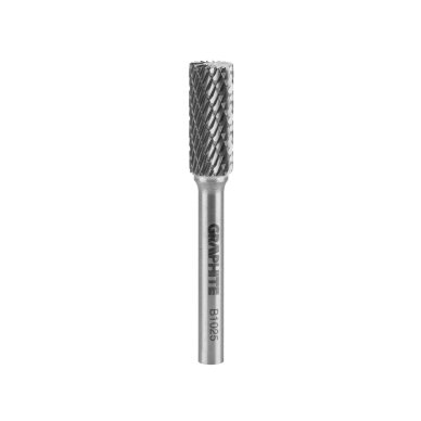 Metalo freza  HM, B tipas (cilindrinis su ašmenimis viršuje), 10 x 25 mm, kotas 6 x 45 mm