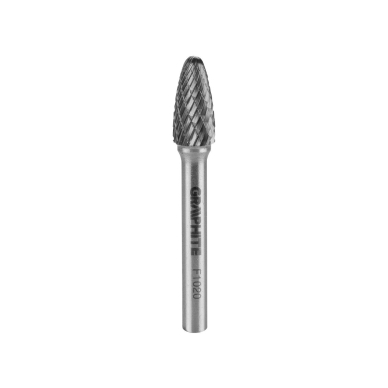 Metalo freza HM, type F (ogival rounded), 10 x 20 mm, shank 6 x 45 mm
