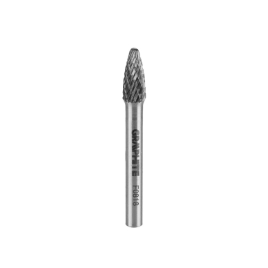 Metalo freza HM, type F (ogival rounded), 8 x 18 mm, shank 6 x 45 mm