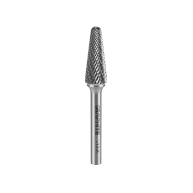 Metalo freza HM, type L (conical), 12 x 30 mm, shank 6 x 45 mm