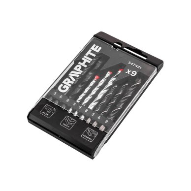 Metalo, medienos, medienos, plytų, plytų: 5, 6, 8 mm, 9 vnt. Gręžimo Antgaliukų rinkinys 5 Metalo, medienos, medienos, plytų, plytų: 5, 6, 8 mm, 9 vnt. Gręžimo Antgaliukų rinkinys 5