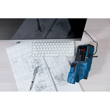 Metalo ir medienos ieškiklis Bosch D-tect 200 C, 12 V, 4xAA 3