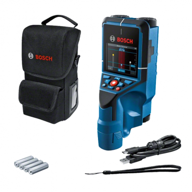 Metalo ir medienos ieškiklis Bosch D-tect 200 C, 12 V, 4xAA Metalo ir medienos ieškiklis Bosch D-tect 200 C, 12 V, 4xAA