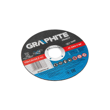 Metalo pjovimo diskai 115 x 1,0 x 22,2 mm, 41 A60-T-BF, 10 vienetų plėvelė 5