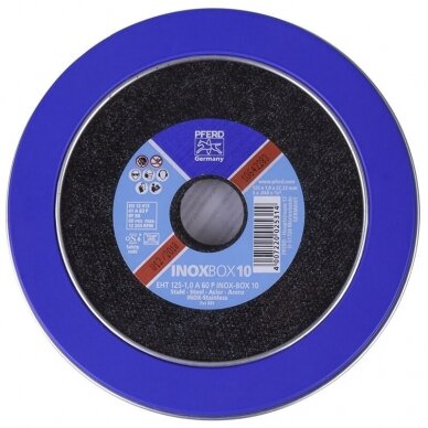 Metalo pjovimo diskas PFERD EHT125-1,0 A 60 P Inox-BOX Metalo pjovimo diskas PFERD EHT125-1,0 A 60 P Inox-BOX