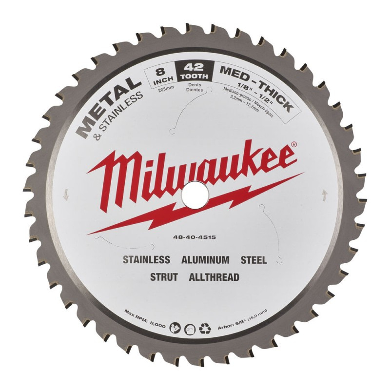 Metalo pjovimo diskas MILWAUKEE 203x1,8x15,8 42T Metalo pjovimo diskas MILWAUKEE 203x1,8x15,8 42T