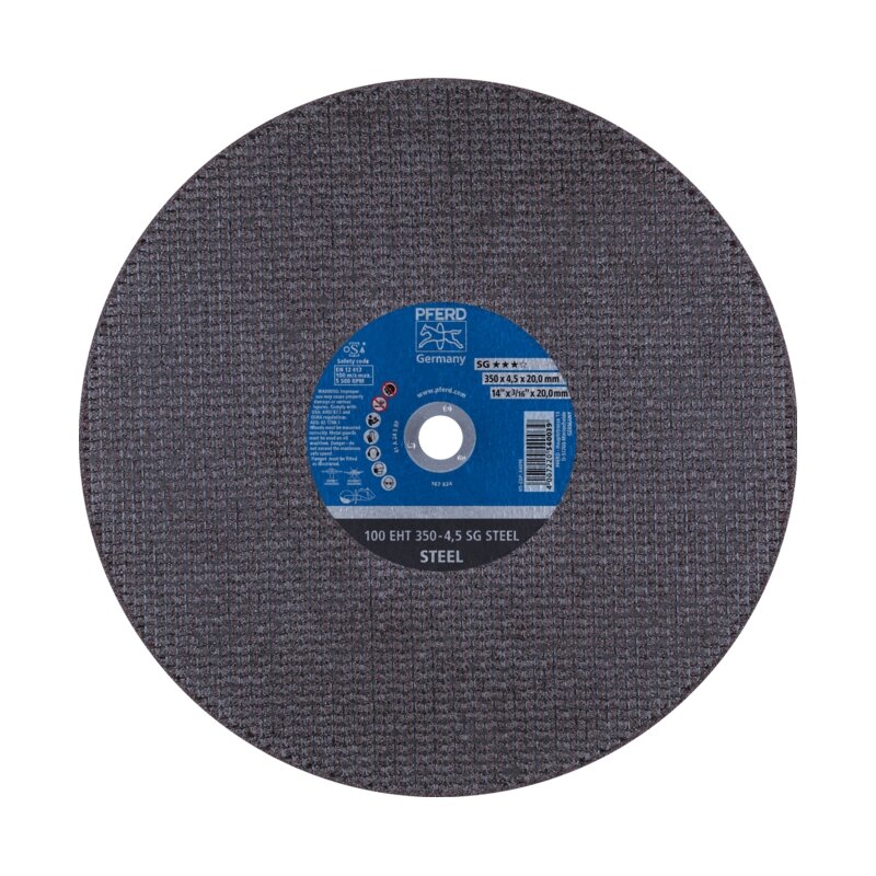 Metalo pjovimo diskas PFERD 100 EHT350-4.5 SG STEEL/20 Metalo pjovimo diskas PFERD 100 EHT350-4.5 SG STEEL/20