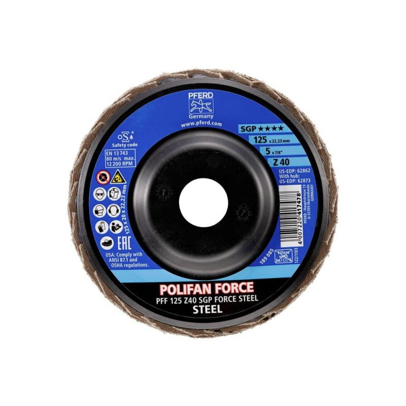 Metalo šlifavimo diskas PFERD PFF125 Z40 SGP 1 Metalo šlifavimo diskas PFERD PFF125 Z40 SGP 1