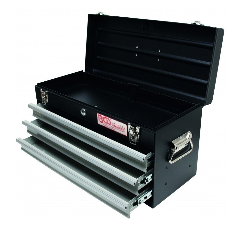 Metalinė įrankių dėžė, BGS-technic, 3 stalčiai, tuščia Metalinė įrankių dėžė, BGS-technic, 3 stalčiai, tuščia
