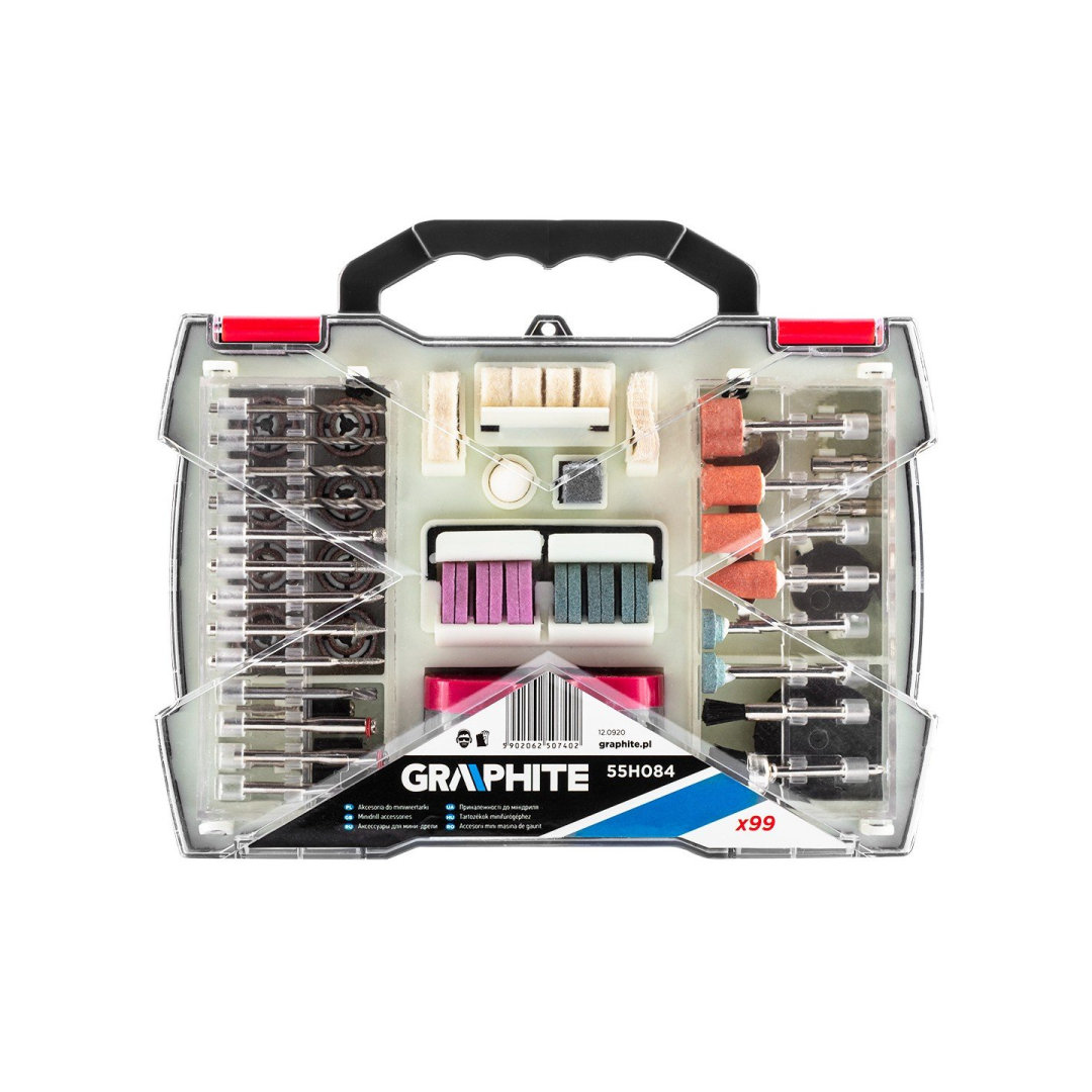 Mini gręžtuvo priedų rinkinys 99 vnt. 1