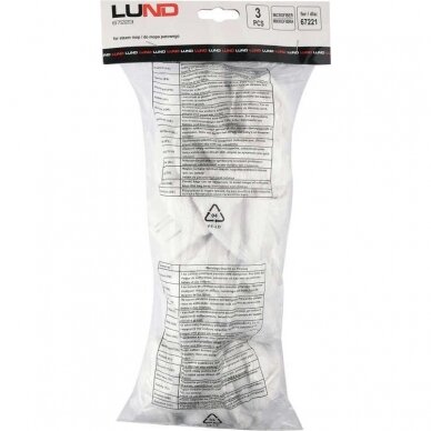 Mikropluošto šluostė skirta garų šluotai Lund 67221, 3 vnt 1 Mikropluošto šluostė skirta garų šluotai Lund 67221, 3 vnt 1