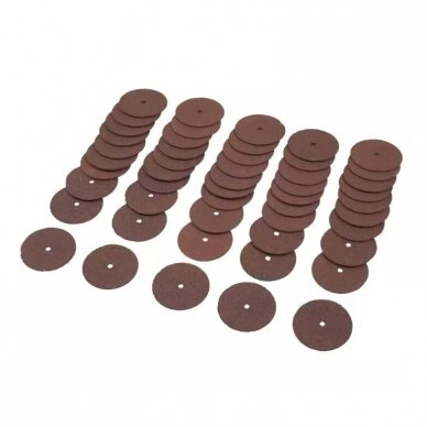 Korundo pjovimo diskas Dedra 08T604, 50 vnt. Korundo pjovimo diskas Dedra 08T604, 50 vnt.