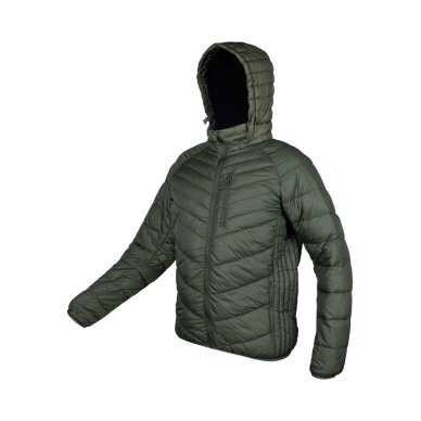 „Mix&Match“ striukė, dygsniuota, pūkinė, lengva, alyvuogių juodos spalvos, dydis M 1