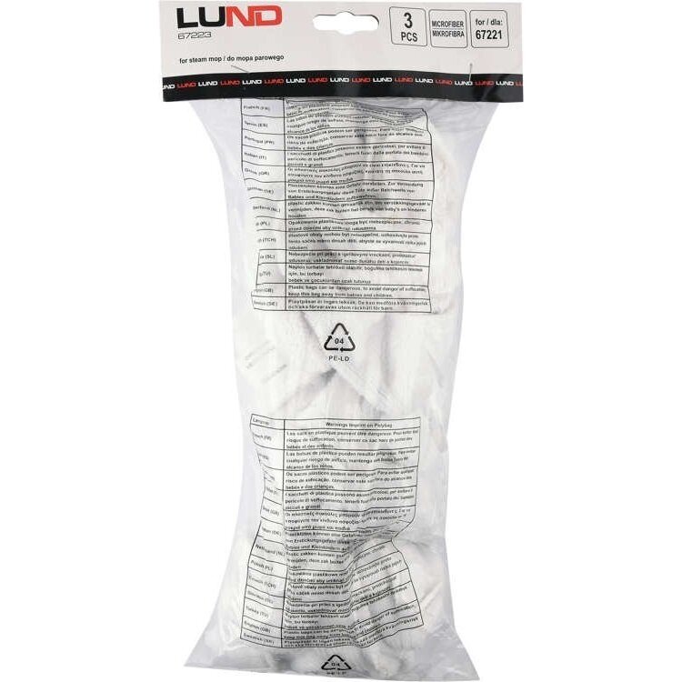 Mikropluošto šluostė skirta garų šluotai Lund 67221, 3 vnt 1 Mikropluošto šluostė skirta garų šluotai Lund 67221, 3 vnt 1