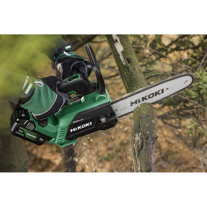 Akumuliatorinis grandininis pjūklas HiKOKI CS1825DC, 18 V (be akum. ir krov.) 2 Akumuliatorinis grandininis pjūklas HiKOKI CS1825DC, 18 V (be akum. ir krov.) 2