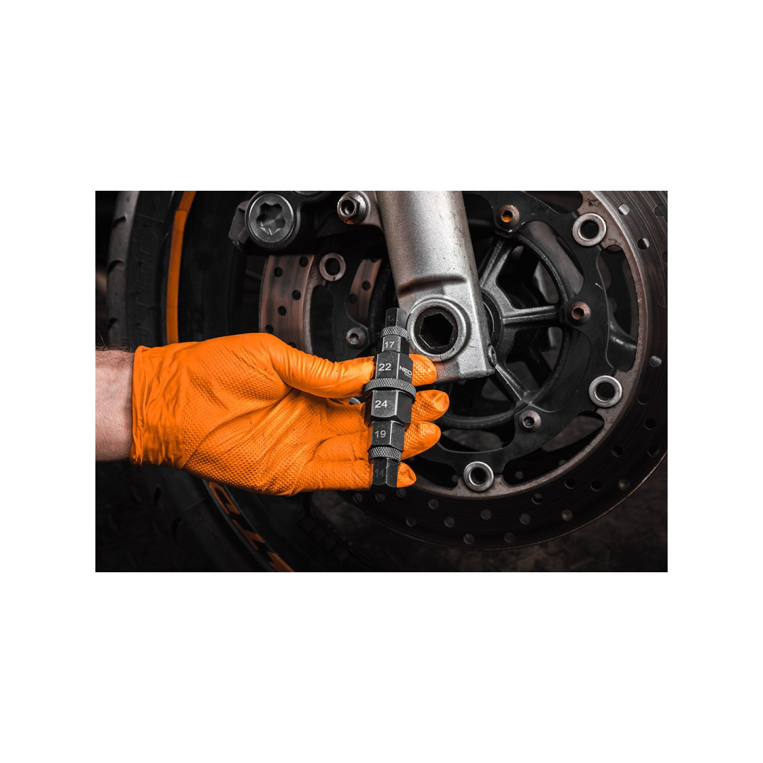 Motociklo ašies įrankis "6-in-1 2 Motociklo ašies įrankis "6-in-1 2